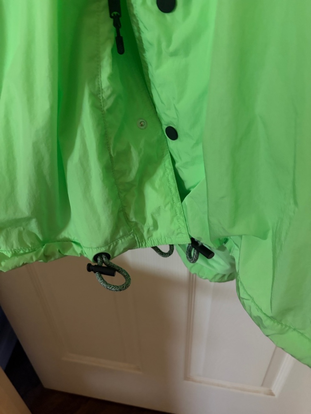 Free People Movement Aurora Maxi Windbreaker Parka Jacket Neon Lime Medium - Picture 9 of 9